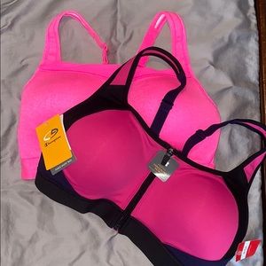 Two brand new sports bras, high impact